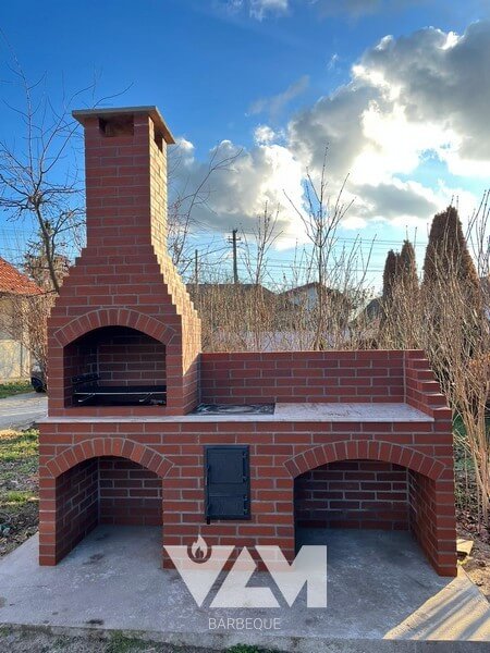 Gratar de curte din caramida cu plita pentru ceaun si blat de lucru - VLM Barbeque Arad - 018