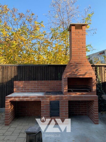 Gratar de curte din caramida cu plita pentru ceaun si blat de lucru - VLM Barbeque Arad - 019