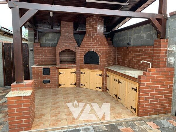 Cuptor terasa, grill terasa, plita, chiuveta si blat de lucru - VLM Barbeque Arad - 030